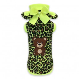 TEDDY LEOPARD HOODIE FLUO...
