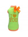 I LOVE YOU TSHIRT FLUO YELLOW