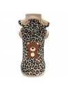 TEDDY LEOPARD HOODIE CAMEL