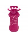 KISS ME HOODIE FUXIA COTTON VELOUR