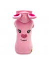 TEDDY FACE HOODIE PINK COTTON VELOUR