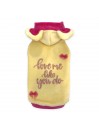 LOVE ME SPARKLING YELLOW/FUXIA COTTON VELOUR