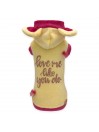 LOVE ME SPARKLING YELLOW/FUXIA COTTON VELOUR