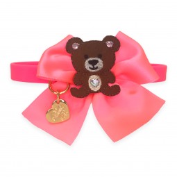 TEDDY BOW COLLAR FLUO FUXIA...