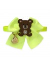 TEDDY BOW COLLAR FLUO YELLOW ECOPAINT/GOLD