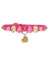 DIAMOND DROPS COLLAR FLUO FUXIA ECOPAINT/GOLD