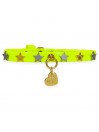 STARS COLLAR FLUO YELLOW ECOPAINT/GOLD