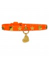 STARS & STUDS COLLAR FLUO ORANGE ECOPAINT/GOLD