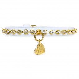 DIAMONDS CHAIN COLLAR WHITE...
