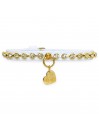 DIAMONDS CHAIN COLLAR WHITE ECOLEATHER/GOLD