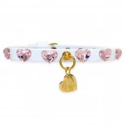 PINK HEARTS COLLAR WHITE...