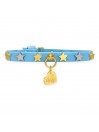 STARS COLLAR SKY ECOLEATHER/GOLD