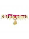 LITTLE BOWS COLLAR FUXIA ECOLEATHER/GOLD