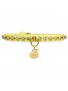 DIAMONDS CHAIN COLLAR YELLOW ECOLEATHER/GOLD