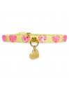 LOTUS PINK HEARTS COLLAR YELLOW ECOLEATHER/GOLD