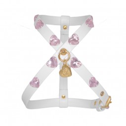 PINK HEARTS HARNESS WHITE...