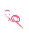 PLAIN LEASH FLUO FUXIA ECOPAINT/GOLD