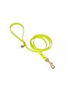 PLAIN LEASH FLUO YELLOW ECOPAINT/GOLD