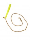 CHAIN LEASH FLUO YELLOW ECOPAINT/GOLD