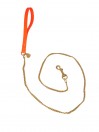 CHAIN LEASH FLUO ORANGE ECOPAINT/GOLD