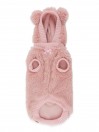 HEART LUREX FUR HOODIE PINK
