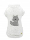PUFFY FUR RACCOON SWEATER WHITE