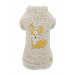 PUFFY FUR BUNNY SWEATER BEIGE
