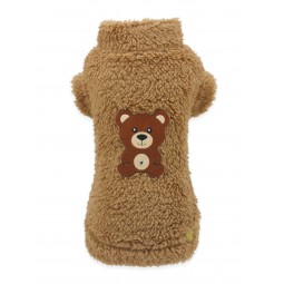 PUFFY FUR TEDDY SWEATER CAMEL