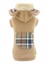 TARTAN BERRY KNITEWOOL HOODIE CAMEL