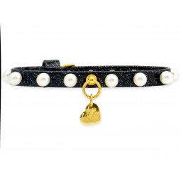 PEARLS COLLAR GLITTER BLACK...