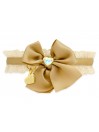 PRINCESS LACE COLLAR TWINE ECOLEATHER/GOLD