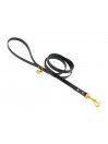PLAIN LEASH GLITTER BLACK ECOPAINT/GOLD
