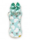 WHITE HEARTS FLEECE HOODIE ACQUA