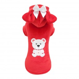 POLAR TEDDY HOODIE RED