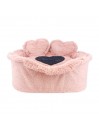 HEART LUREX FUR BED PINK