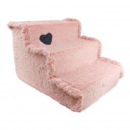 HEART LUREX FUR STAIRS PINK