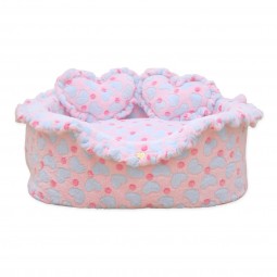 BLUE HEARTS BED PINK