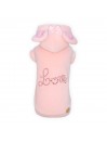 LOVE HOODIE ROSE COTTON VELOUR