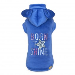 BORN TO SHINE HOODIE COBALT