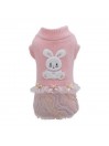 PRETTY BUNNY WOOL DRESS PINK