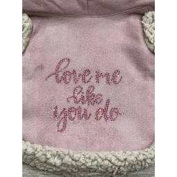 SHEARLING COAT OLD PINK