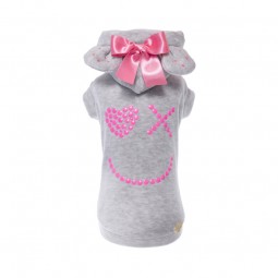 SMILEY HOODIE FLUO FUCHSIA