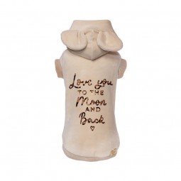 LOVE MOON BACK CREAM HOODIE