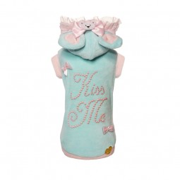 KISS ME HOODIE ACQUA