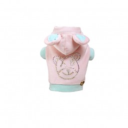 SMILEY BEAR BOMBER PINK