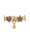 SPARKLING SMILEY COLLAR CREAM/GOLD