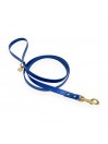 SIMPLE LEASH BLUE ECOLEATHER/GOLD