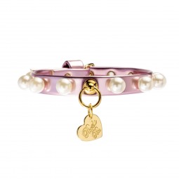 PEARLS COLLAR METAL PINK/GOLD