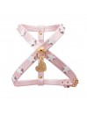WHITE STARS HARNESS PINK DORE/GOLD