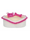 Only Cover of TEDDY FACE BED YELLOW & FUXIA DOTTY CHENILLE